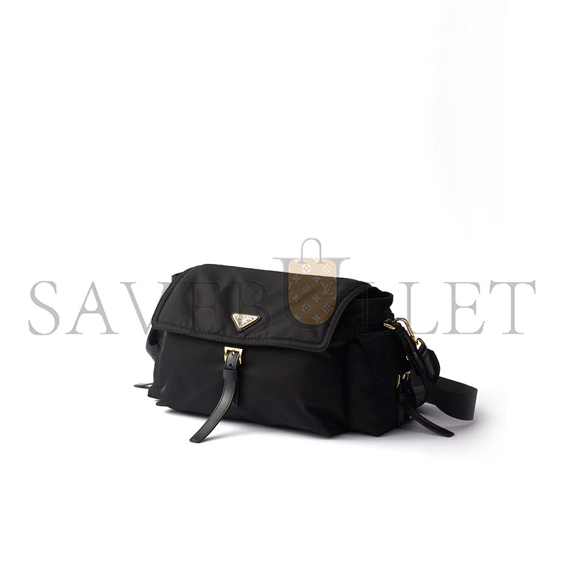 PRADA EXPLORE LARGE RE-NYLON SHOULDER BAG WITH FLAP 1BD391 (37.5*19*12cm)